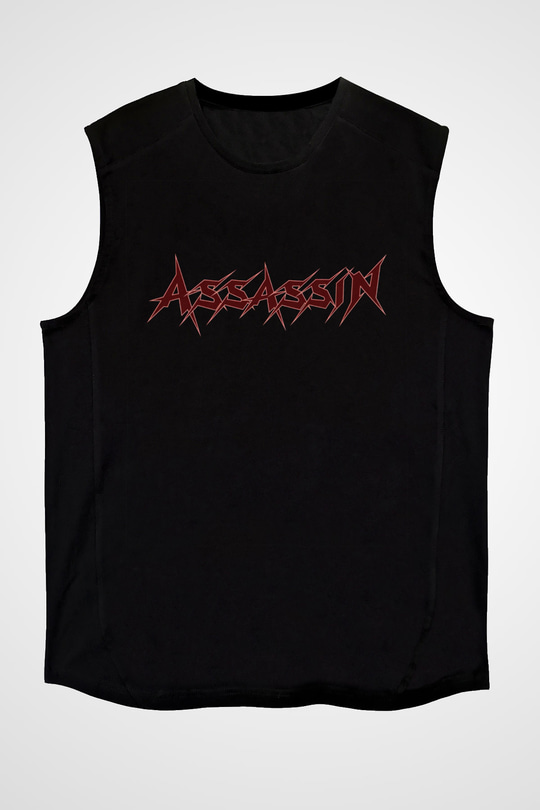 Assassin Siyah Unisex Kolsuz Tişört