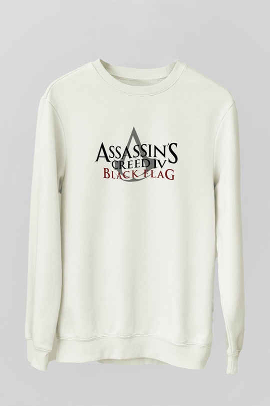 Assassins Creed Beyaz Unisex Sweatshirt