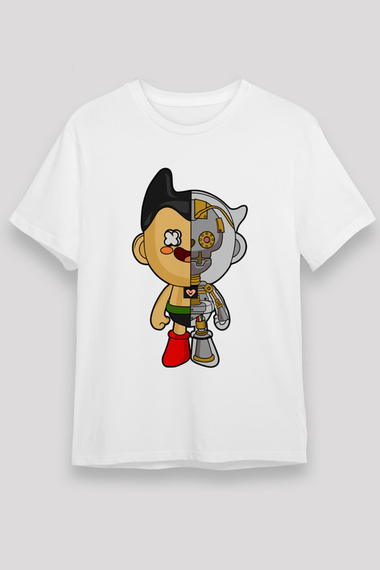 Astroboy Baskılı Unisex Beyaz Tişört