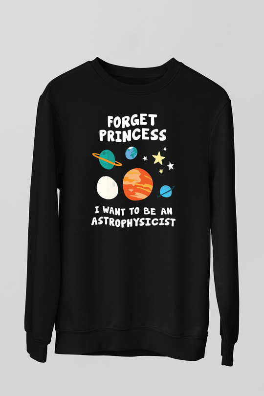 Astrofizikçi Siyah Unisex Sweatshirt