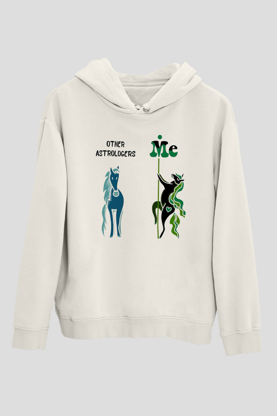 Astrolog Beyaz Unisex Kapüşonlu Sweatshirt