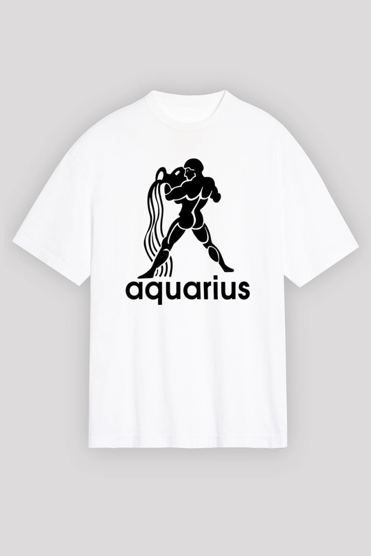 Astrolog Beyaz Unisex Oversize Tişört T-Shirt