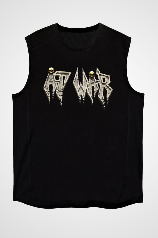 At War Siyah Unisex Kolsuz Tişört