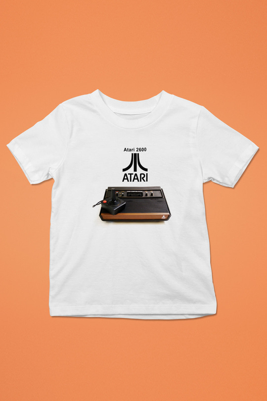 Atari Baskılı Beyaz Unisex Çocuk Tişört