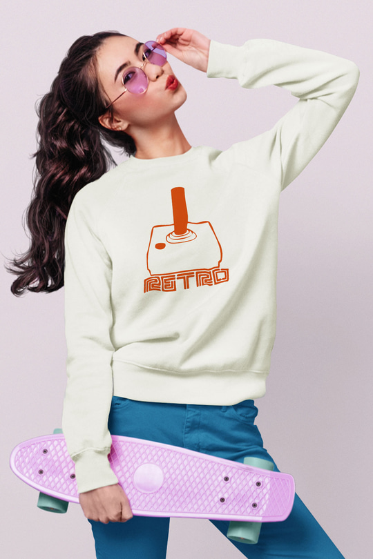 Atari Beyaz Unisex Sweatshirt