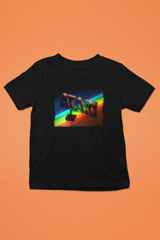 Atari Siyah Unisex  Çocuk Tişört