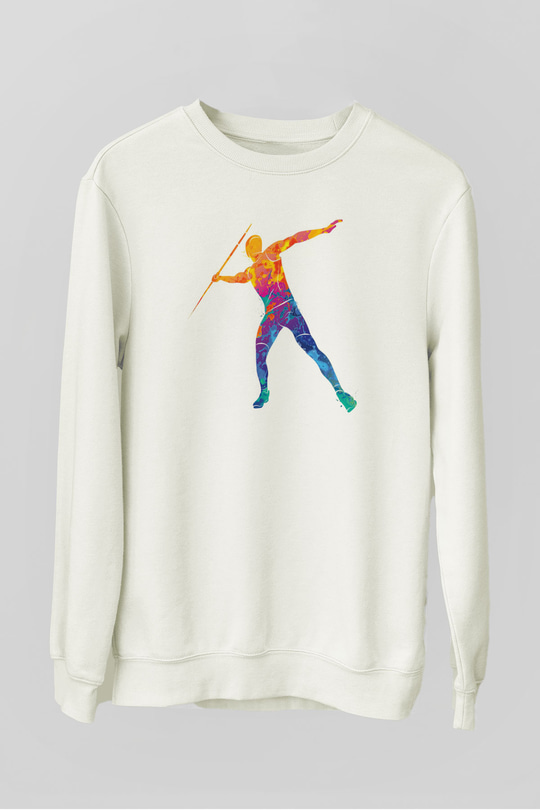 Atlet Beyaz Unisex Sweatshirt