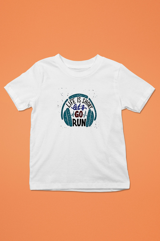 Atletizm Baskılı Unisex Beyaz Çocuk Tişört - Tshirt