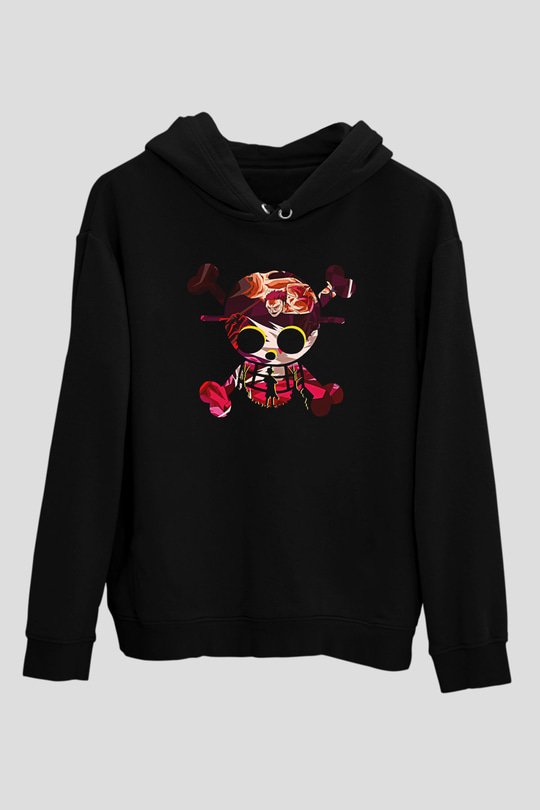 Attack On Titan Baskılı Unisex Siyah Hoodie