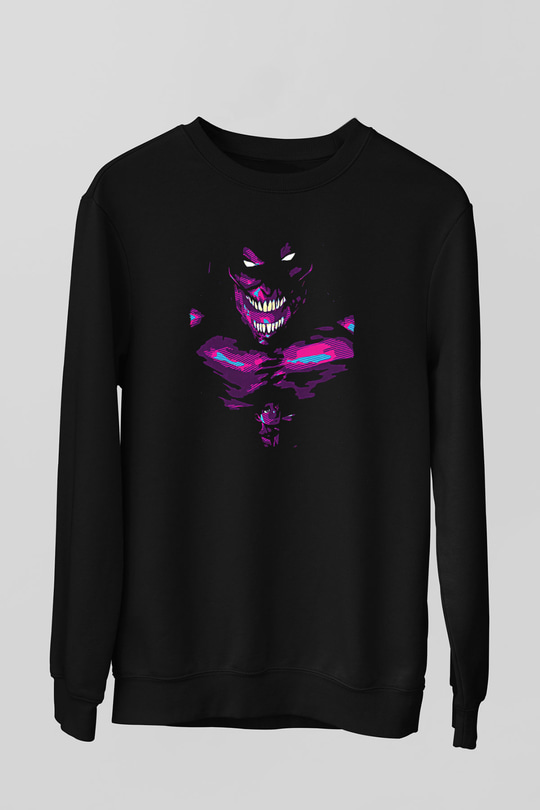 Attack On Titan Baskılı Unisex Siyah Sweatshirt