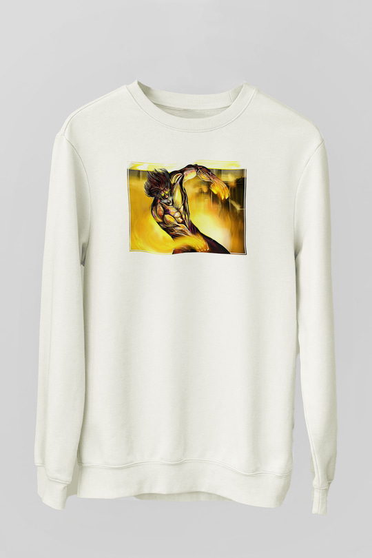 Attack On Titan Baskılı Unisex Siyah Sweatshirt