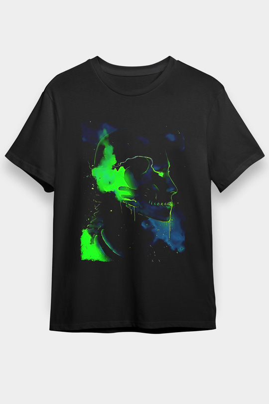 Attack On Titan Baskılı Unisex Siyah Tişört - Tshirt