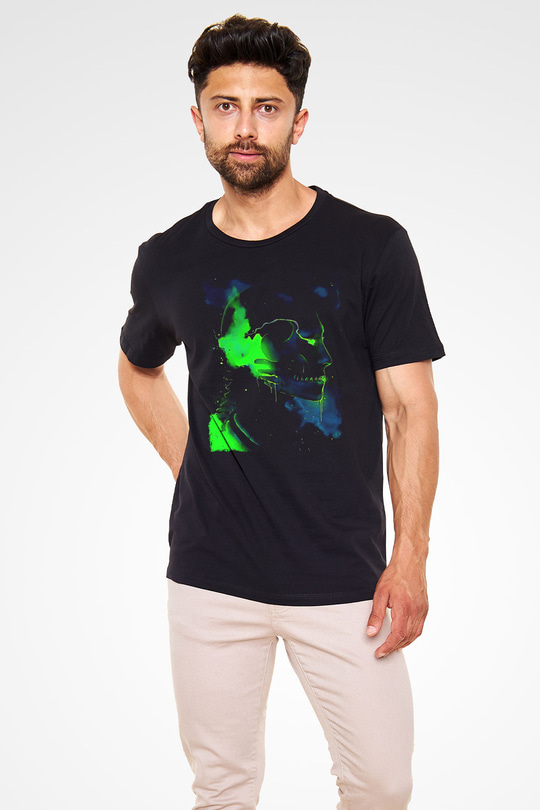 Attack On Titan Baskılı Unisex Siyah Tişört - Tshirt