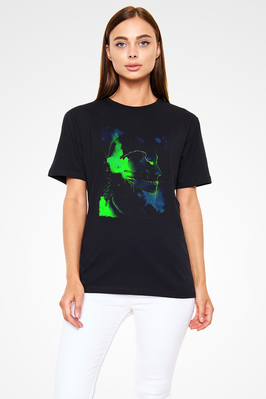 Attack On Titan Baskılı Unisex Siyah Tişört - Tshirt
