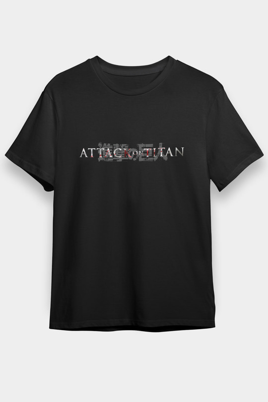 Attack on Titan Siyah Unisex Tişört T-Shirt