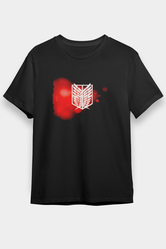 Attack on Titan Siyah Unisex Tişört T-Shirt