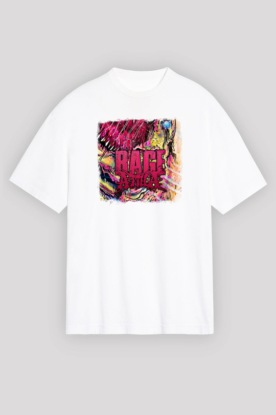 Attila Baskılı Unisex Beyaz Oversize Tişört