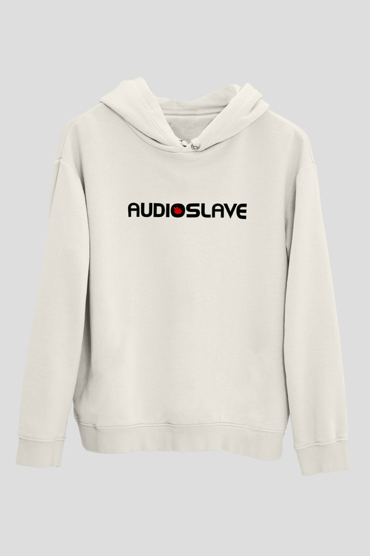 Audioslave Baskılı Beyaz Unisex Kapüşonlu Sweatshirt