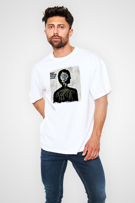 August Burns Red Baskılı Unisex Beyaz Oversize Tişört