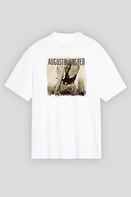 August Burns Red Baskılı Unisex Beyaz Oversize Tişört