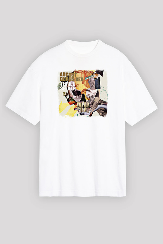 August Burns Red Baskılı Unisex Beyaz Oversize Tişört