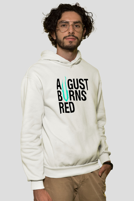 August Burns Red Beyaz Unisex Kapşonlu Sweatshirt