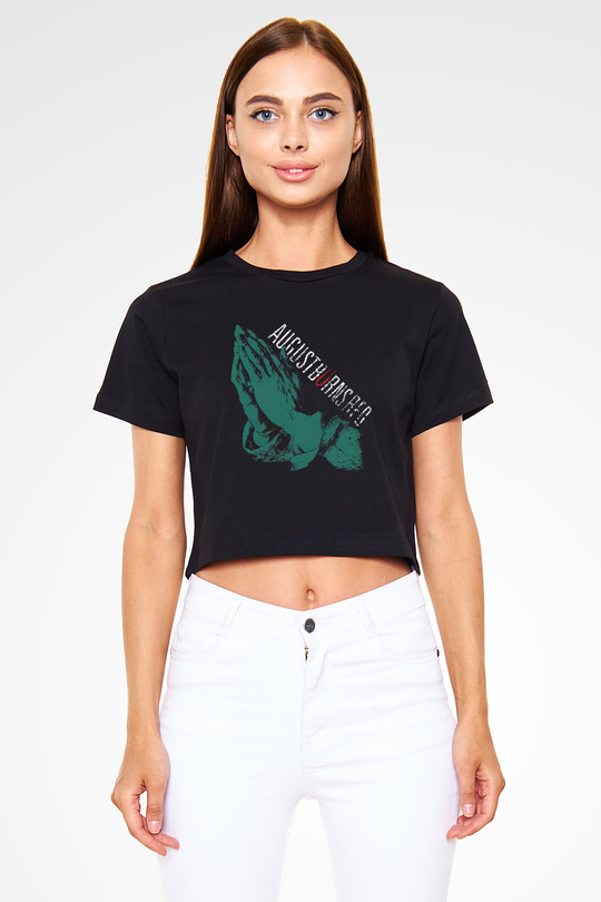 August Burns Red Siyah Crop Top Tişört
