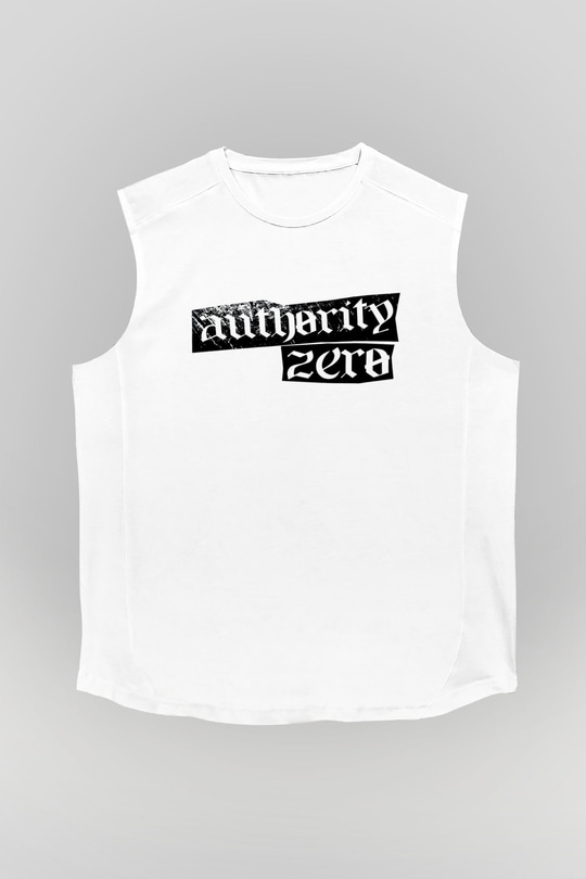 Authority Zero Beyaz Unisex Kolsuz Tişört