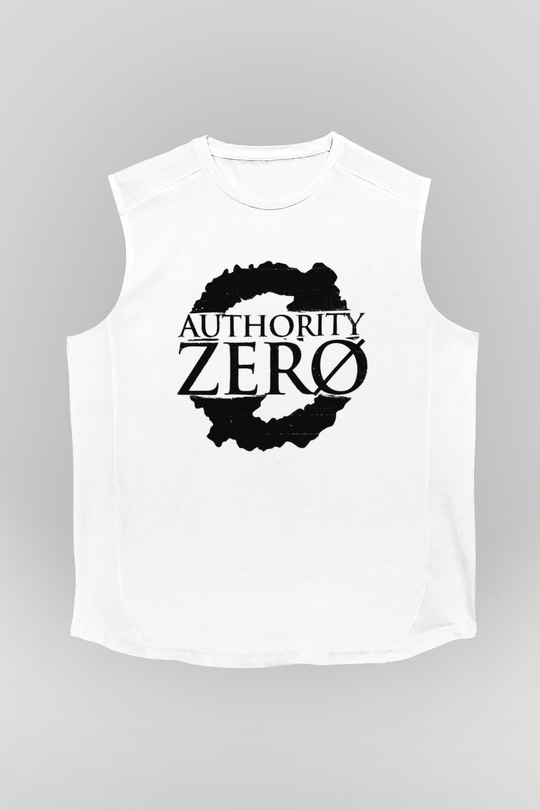 Authority Zero Beyaz Unisex Kolsuz Tişört