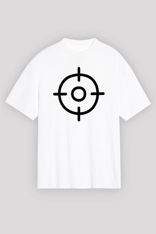 Avcı Beyaz Unisex Oversize Tişört T-Shirt