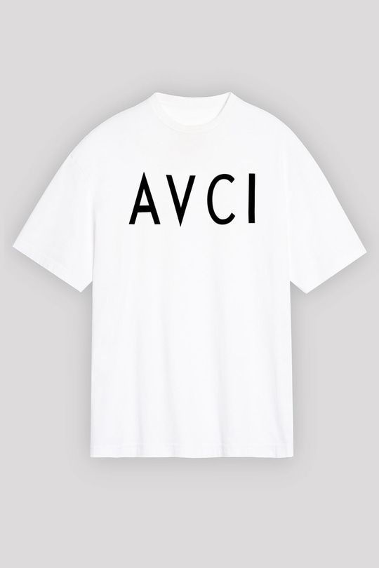 Avcı Beyaz Unisex Oversize Tişört T-Shirt
