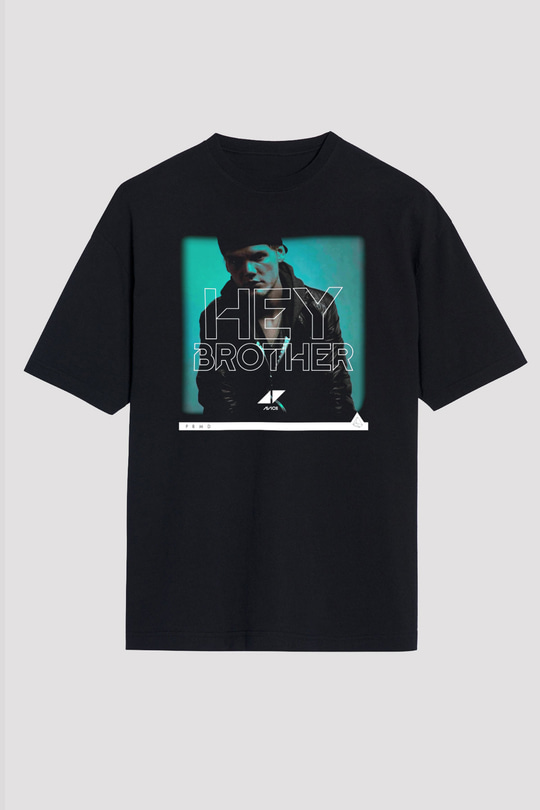 Avicii Siyah Unisex Oversize Tişört T-Shirt