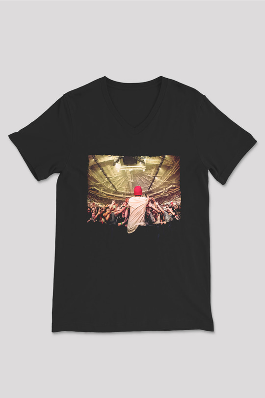 Avicii Siyah Unisex V Yaka Tişört