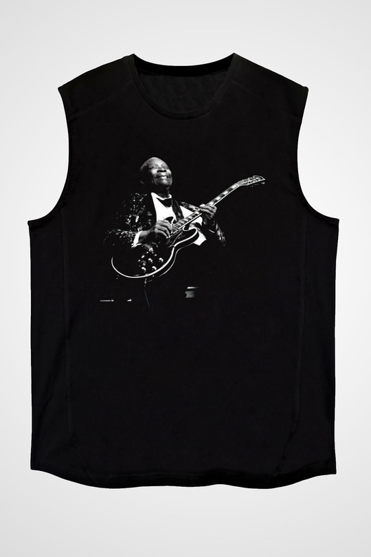B.B. King Siyah Unisex Kolsuz Tişört
