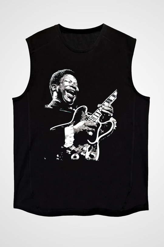 B.B. King Siyah Unisex Kolsuz Tişört