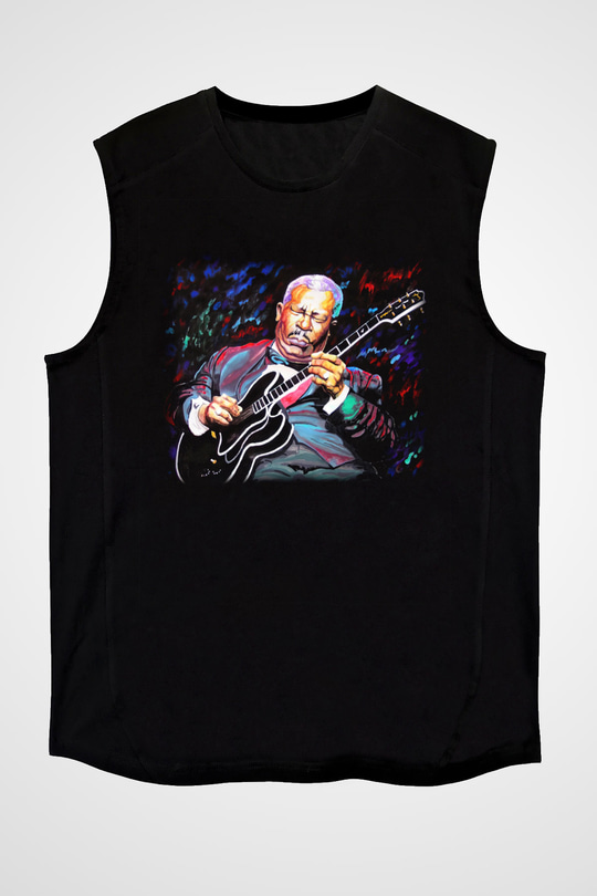 B.B. King Siyah Unisex Kolsuz Tişört