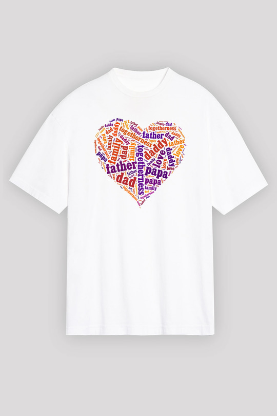 Babalar Günü Beyaz Unisex Oversize Tişört T-Shirt