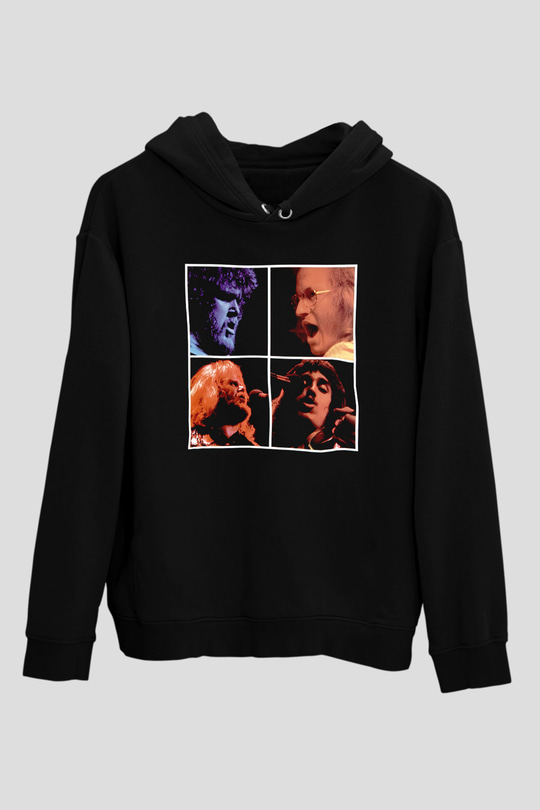Bachman-Turner Overdrive Siyah Unisex Kapüşonlu Sweatshirt