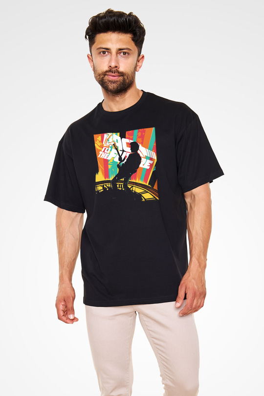 Back to the future Geleceğe Dönüş Siyah Unisex Oversize Tişört