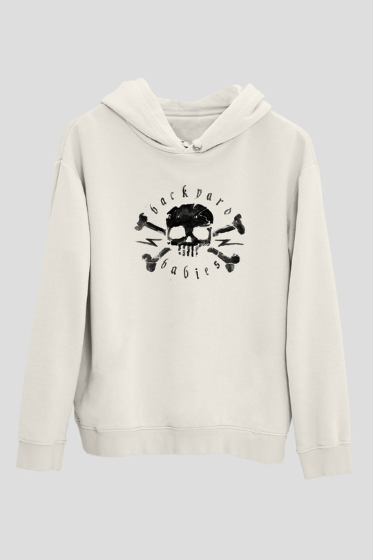 Backyard Babies Beyaz Unisex Kapüşonlu Sweatshirt