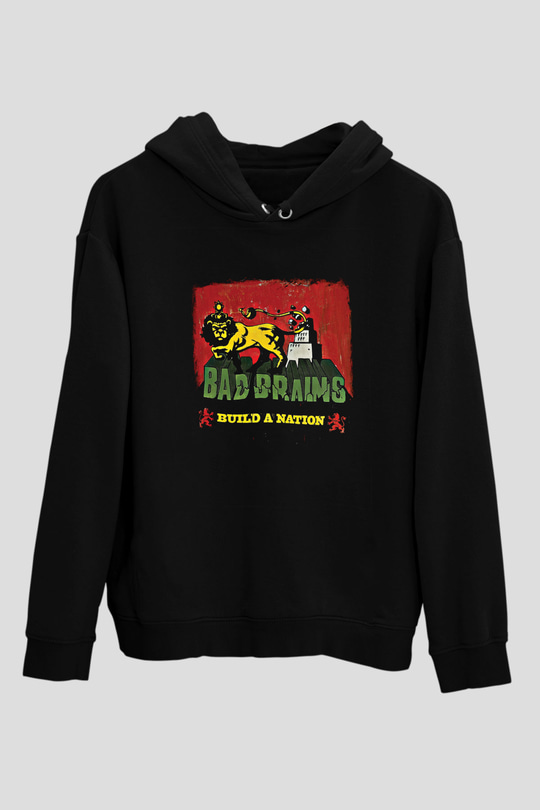 Bad Brains Baskılı Unisex Siyah Hoodie
