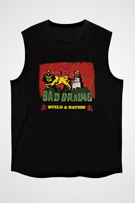 Bad Brains Baskılı Unisex Siyah Kolsuz Tişört