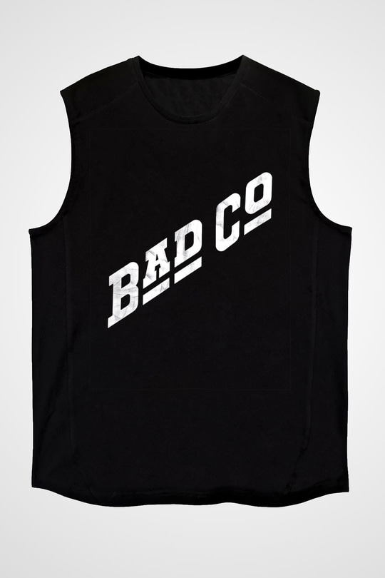 Bad Company Baskılı Unisex Siyah Kolsuz Tişört