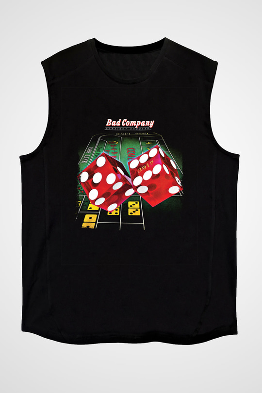 Bad Company Baskılı Unisex Siyah Kolsuz Tişört