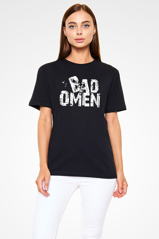 Bad Omens Baskılı Unisex Siyah Tişört - Tshirt