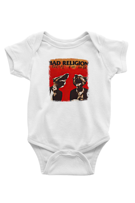 Bad Religion Baskılı Unisex Beyaz Bebek Body - Zıbın