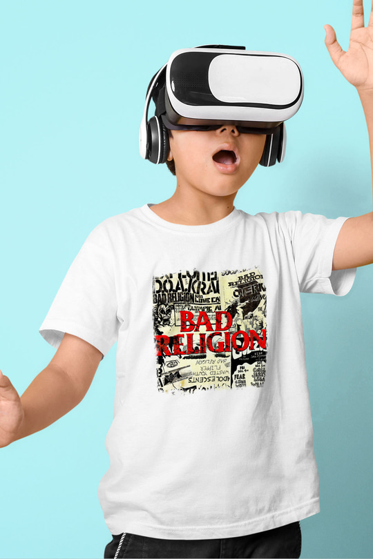 Bad Religion Baskılı Unisex Beyaz Çocuk Tişört