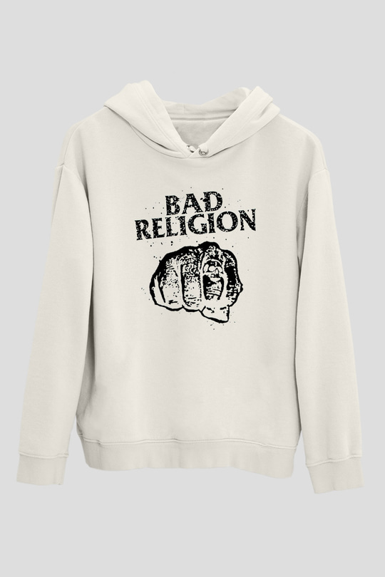 Bad Religion Beyaz Unisex Kapüşonlu Sweatshirt