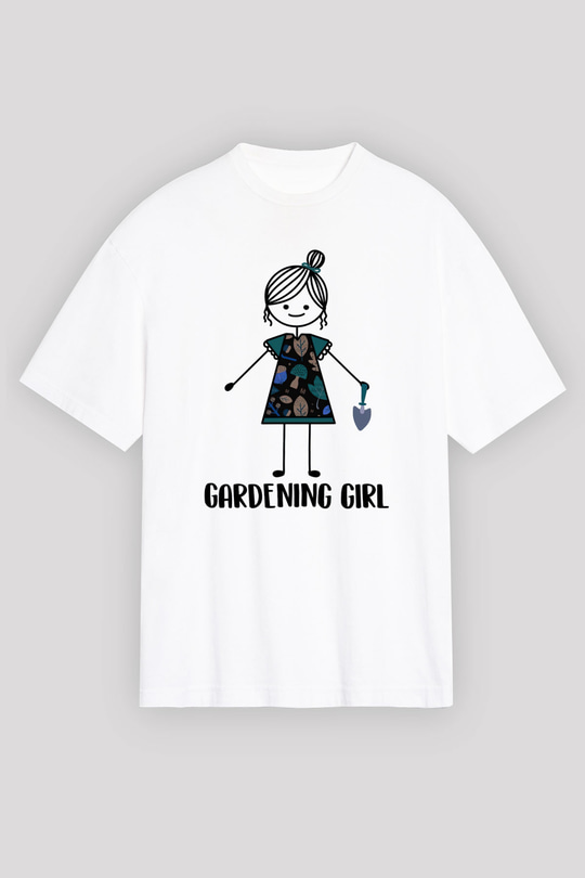 Bahçıvan Beyaz Oversize Tişört Oversize T-shirt - TişörtFabrikası