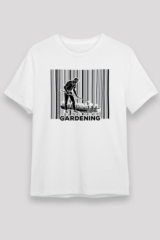 Bahçıvan Beyaz Unisex Tişört T-Shirt - TişörtFabrikası